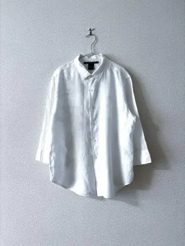 랄프 로렌 화이트 린넨 셔츠 포니 자수 화이트 XL