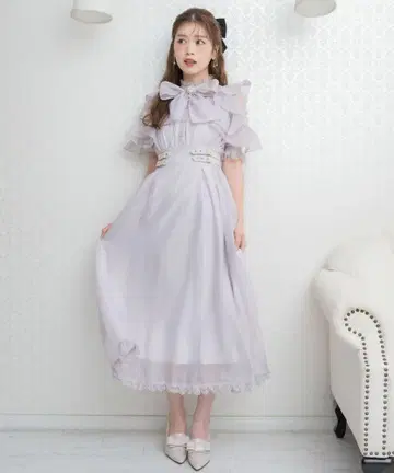 couture BY ROJITA 보타이 리본 시어 원피스