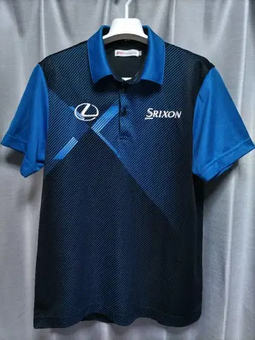 새상품급 스릭슨 렉서스 마츠야마 히데키 디자인 피케 셔츠