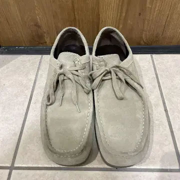 GU 리얼 가죽 모카신 신발 왈라비풍 베이지 28cm