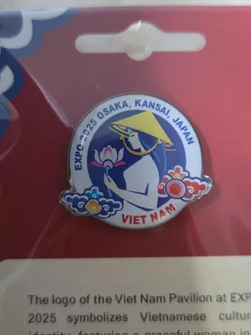 미개봉 새상품 [ 오사카 간사이 만박 ] 베트남관 파빌리온 핀배지