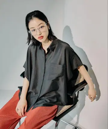 LEPSIM 사라키레 5부 소매 판초 셔츠