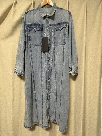 [ Cotopone ] 백플리츠 데님 원피스 코트 CP23-A270R