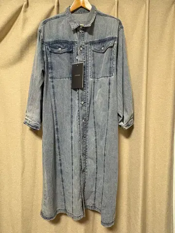 [ Cotopone ] 백플리츠 데님 원피스 코트 CP23-A270R