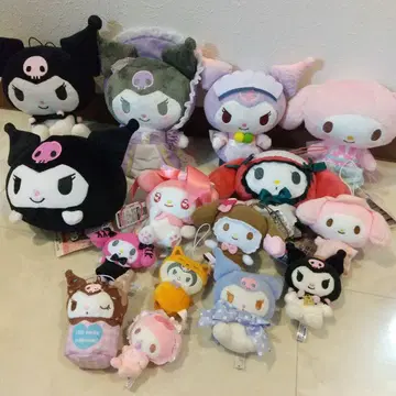 새상품급 마이멜로디 쿠로미 봉제 인형 세트