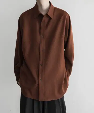 리메일 루즈 클래식 레귤러 셔츠 테라코타