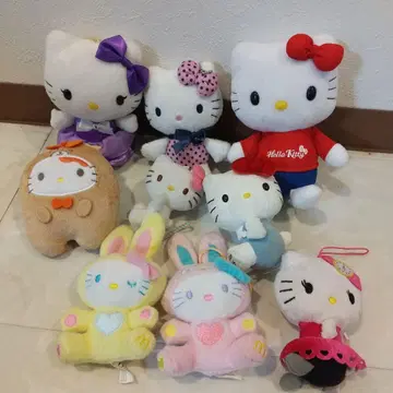 헬로키티 봉제 인형 마스코트 세트 맥