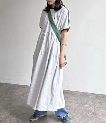 티어드 원피스 그레이