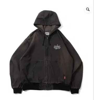 9090 King Logo Vintage Denim Hoodie