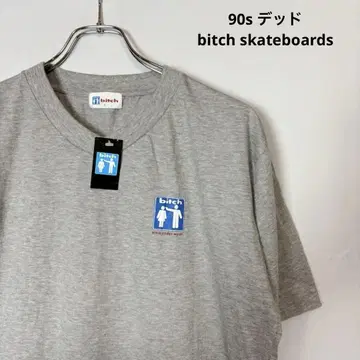 90s 데드 bitch skateboards V넥 T셔츠 L