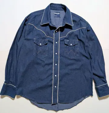Wrangler 데님 파이핑 웨스턴 셔츠
