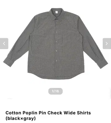 OVY Cotton Poplin Pin Check Wide Shirts