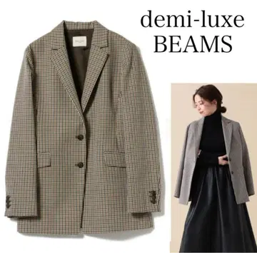 미사용 새상품급 demi-luxe beams 울 트윌 테일러드 자켓