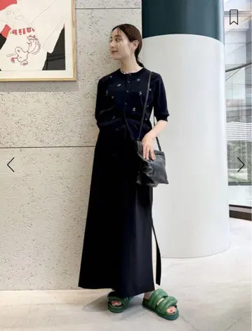 CABaN 실크 네프 스커트 블랙 프리 사이즈