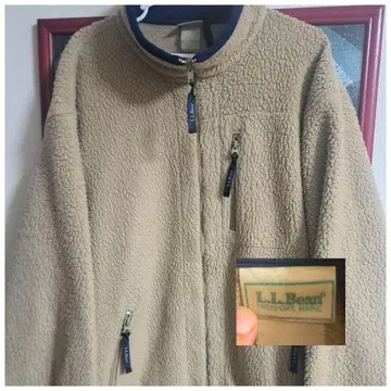 80s USA제 L.L.Bean 베이지 플리스 자켓 빈티지