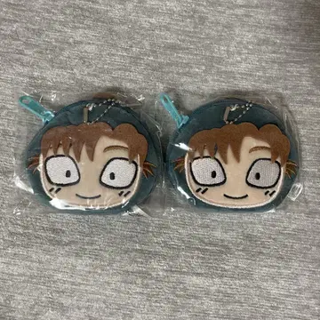 닌타마 란타로 젠포지 잇사쿠 미니 파우치 키링 2개 세트