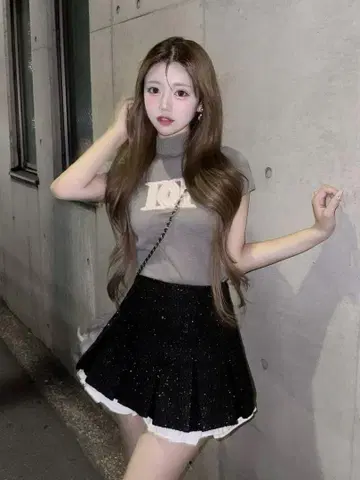 Darich DD 로고 베이직 니트탑 GRY