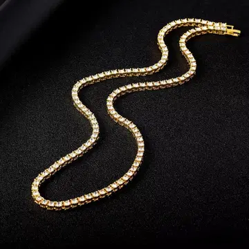 4mm 테니스 체인 골드 목걸이