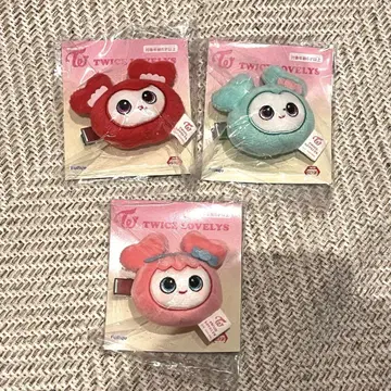 TWICE LOVERYS 봉제 인형 헤어핀 미나 채영 모모