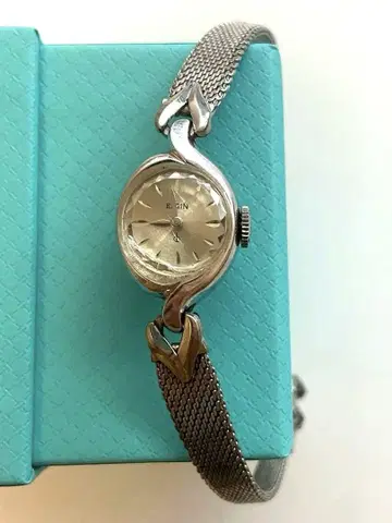 [ 가동품 ] Elgin 수동 와인딩 아날로그 손목시계 10K