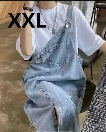 오버롤 스커트 데님 살로펫 스커트 올인원 빅 사이즈