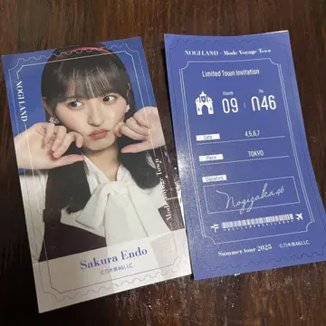 [가격 협의 가능] 엔도 사쿠라 노기메쿠리 B상 티켓풍 스티커