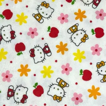 산리오 헬로키티 미미 사과 꽃무늬 원단 헤이세이 레트로