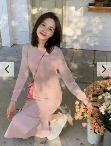 Birthday BashL ONG SLEEVE KNIT OP 핑크