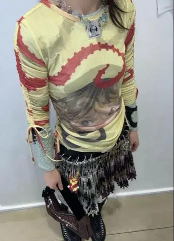 Chopova Lowena 발라스트 메쉬 탑 25SS 긴팔 티셔츠