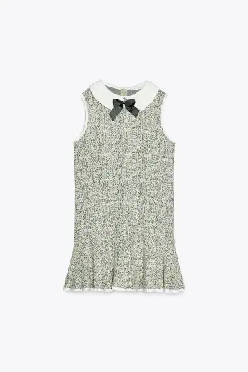 ZARA 트위드 페플럼 원피스