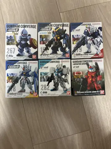 GUNDAM CONVERGE 피규어 세트 6체 에어리얼 상자만 개봉 완료