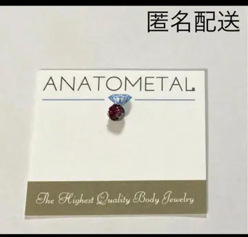 아나토메탈 귀걸이 16g 프로롱 세트 젬 엔드 레드 3mm