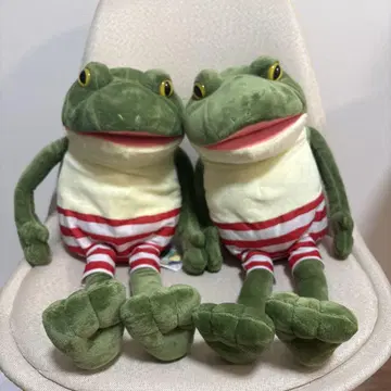 개구리 봉제 인형 2체 세트