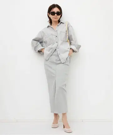 25SS L'Apartment BLEACH DENIM 셔츠 & 스커트