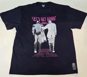 [ 레어 ] 근육맨 초인사제 콤비 T셔츠 네이비 L사이즈