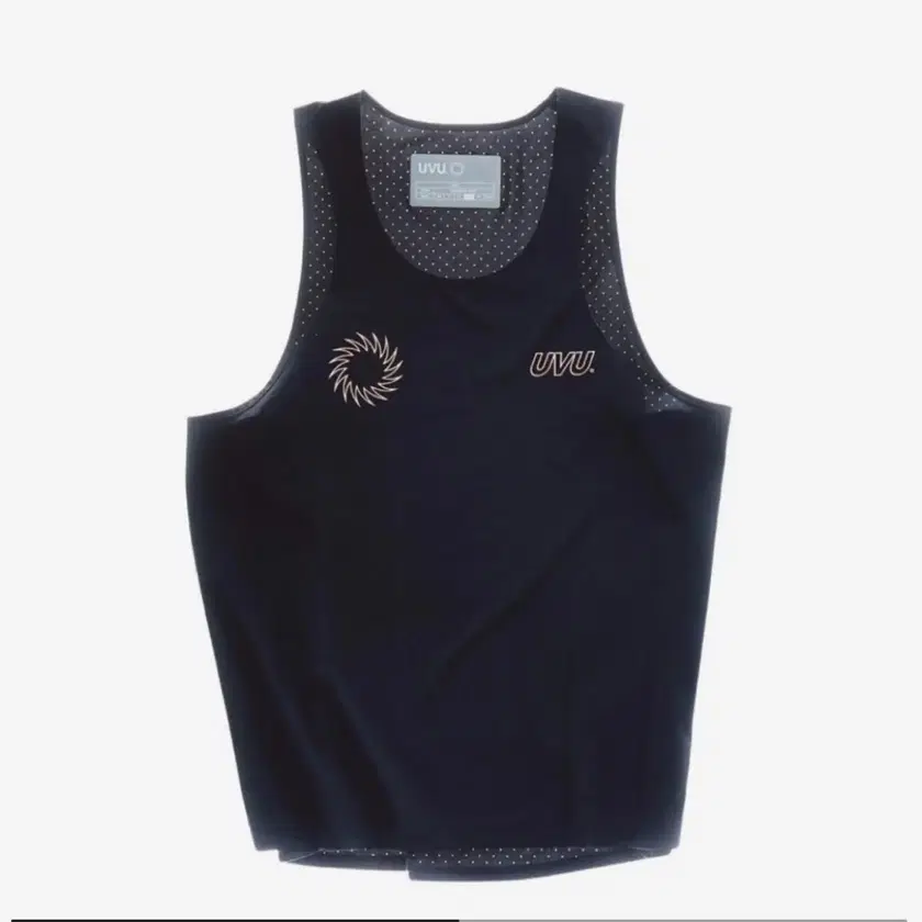 陸上用シャツ UVU Trainig vest UVU | Running Vest | Mens | Nylon Spandex | Black