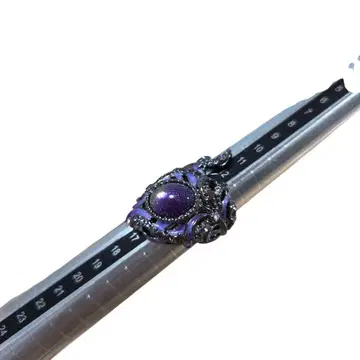 새상품급 ANNA SUI 안나수이 공작 반지 퍼플 LL