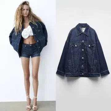 새상품 ZARA 오버 사이즈 데님 자켓 S-M 사이즈