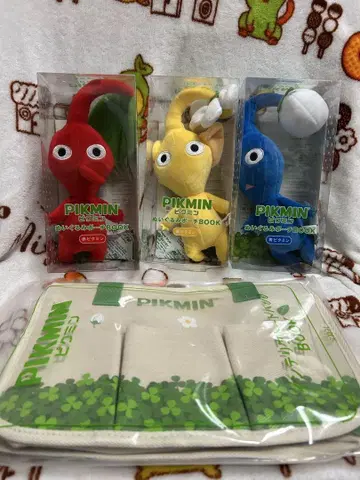 피크민 봉제 인형 파우치 BOOK 인테리어 토트백 BOOK 4세트
