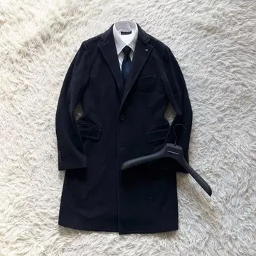 [ 고품질 ] TAGLIATORE 네이비 캐시미어 울 체스터 코트 44