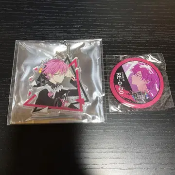 디어 보컬리스트 레오드 아크릴 스트랩 홀로 캔뱃지 2개 세트