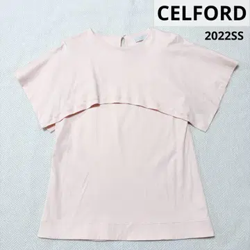 컨디션 최상 CELFORD 22SS 케이프 컬러 티셔츠 핑크 셀포드