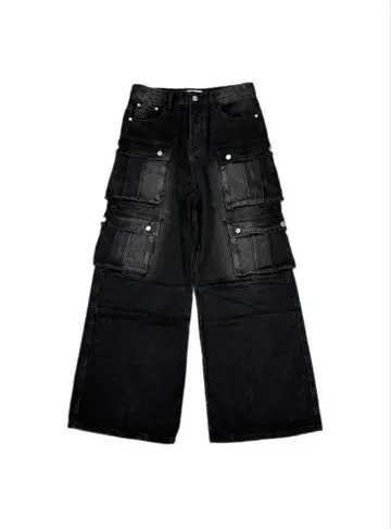 multi pocket cargo denim pants
