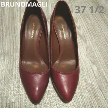 BRUNOMAGLI 베이직 와인 레드 펌프스 371/2 힐 약 7
