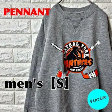 V89 [PENNANT] 프린트 맨투맨 [남성용 S] 그레이