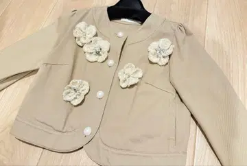 [ 가격 업데이트 ] 코사지 데님 자켓 베이지