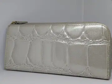 아르카 장지갑 L자형 지퍼 소가죽 여성용 테일 와니 펄