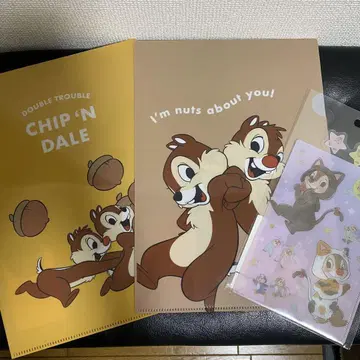 디즈니 스토어 시크릿 책받침 포켓 부착 칩과 데일