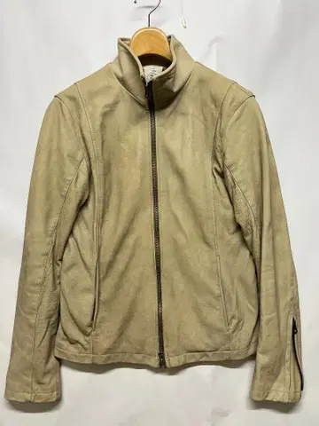 양호 shama 샤마 소가죽 싱글 가죽 자켓 베이지 40