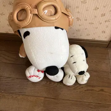 스누피 파이롯트 봉제 인형 2개 세트